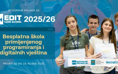 Otvorene su prijave za EDIT CodeSchool 2025/2026 – besplatnu školu primijenjenog programiranja i digitalnih vještina