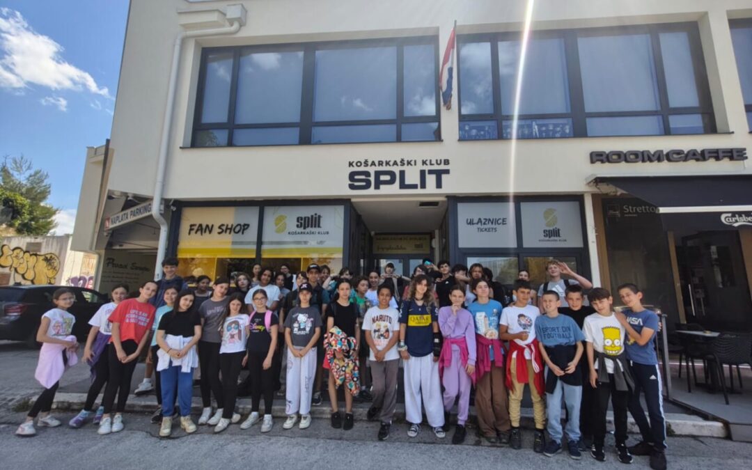 Erasmus+ posjet: Naši gosti iz Francuske i učenici 4.b u posjetu trofejnom KK Split