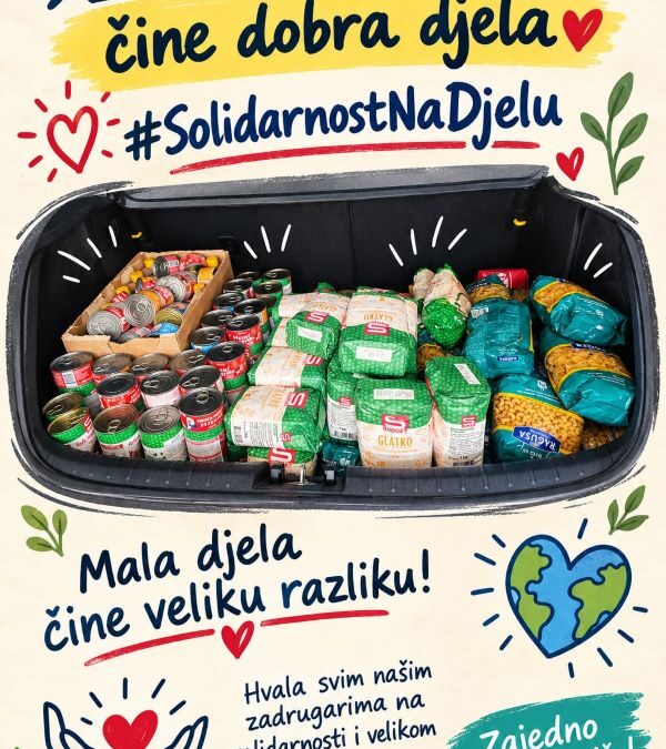 Učenička zadruga Cvrčak i ove godine sudjeluje u akciji „Solidarnost na djelu”